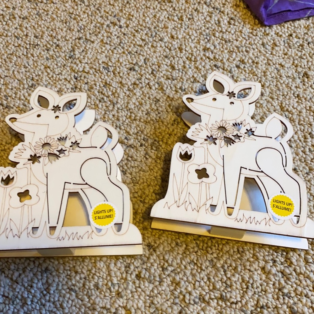 Wooden deer nightlight